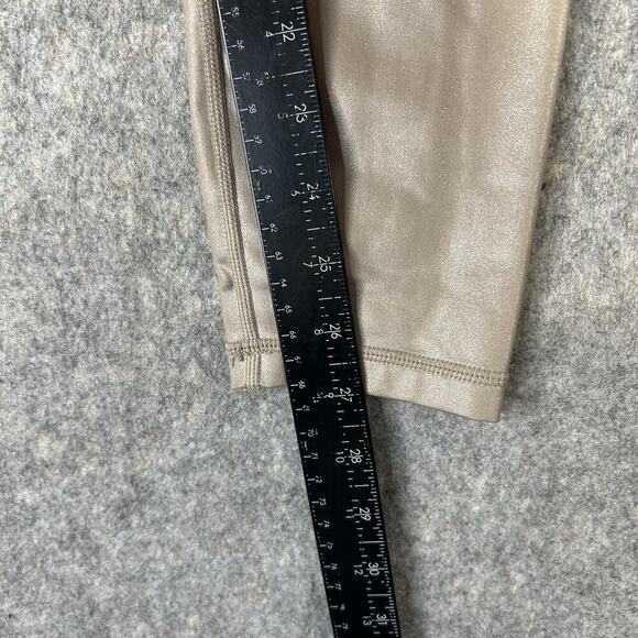 Athleta Elation Shimmer Tight Womens Small Sandbar Taupe Athleisure - Picture 3 of 9